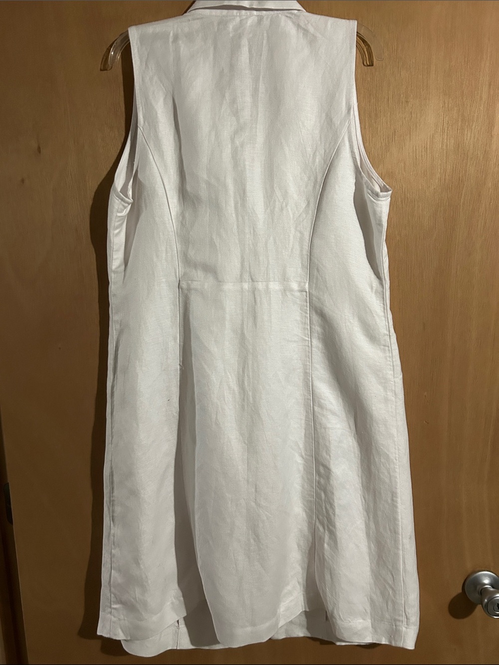 J Jill White Sleeveless Long Linen Vest - Picture 6 of 6